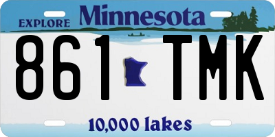 MN license plate 861TMK