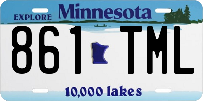 MN license plate 861TML
