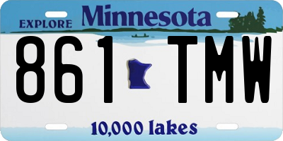 MN license plate 861TMW