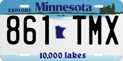 MN license plate 861TMX