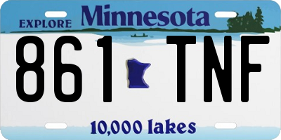 MN license plate 861TNF