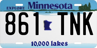 MN license plate 861TNK