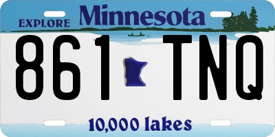 MN license plate 861TNQ