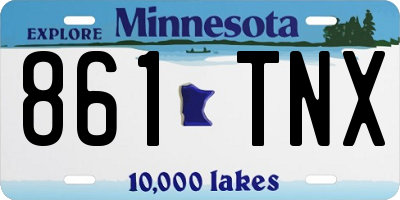 MN license plate 861TNX