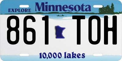 MN license plate 861TOH