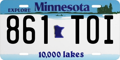 MN license plate 861TOI