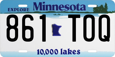 MN license plate 861TOQ