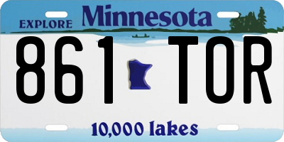 MN license plate 861TOR