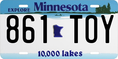 MN license plate 861TOY