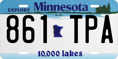 MN license plate 861TPA