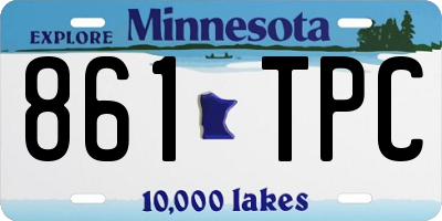 MN license plate 861TPC