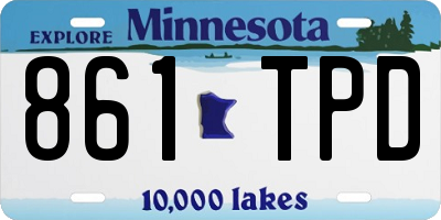 MN license plate 861TPD