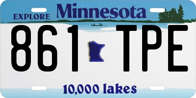 MN license plate 861TPE