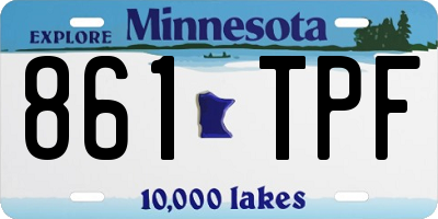 MN license plate 861TPF