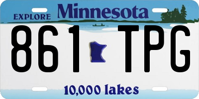 MN license plate 861TPG