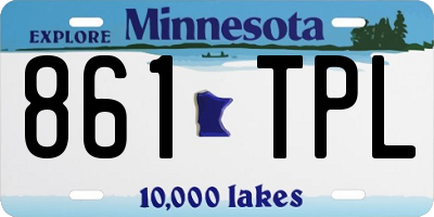MN license plate 861TPL