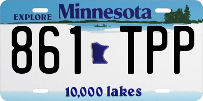 MN license plate 861TPP