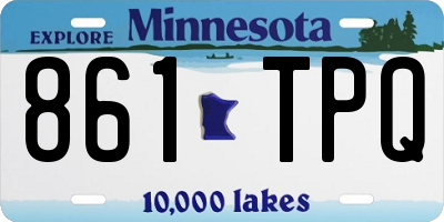 MN license plate 861TPQ