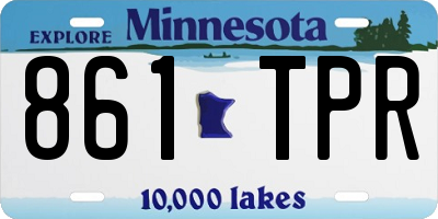 MN license plate 861TPR