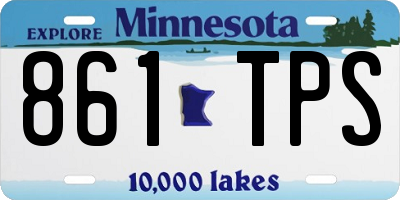 MN license plate 861TPS