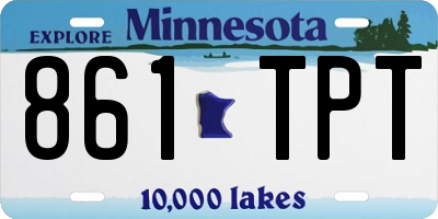 MN license plate 861TPT