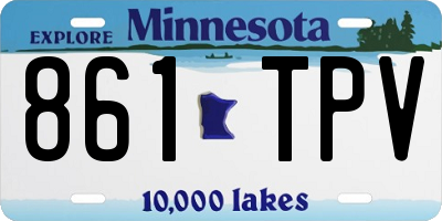 MN license plate 861TPV
