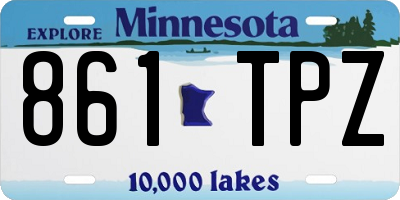MN license plate 861TPZ