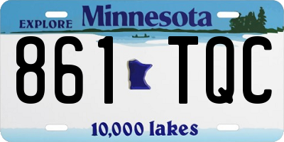 MN license plate 861TQC