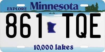 MN license plate 861TQE