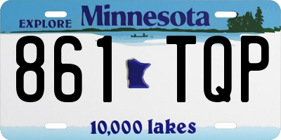 MN license plate 861TQP