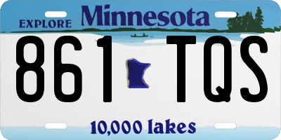 MN license plate 861TQS