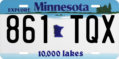 MN license plate 861TQX