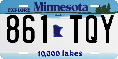 MN license plate 861TQY