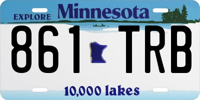 MN license plate 861TRB