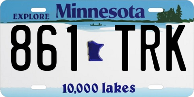MN license plate 861TRK