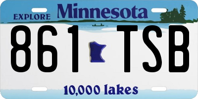 MN license plate 861TSB