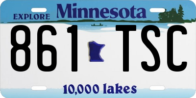MN license plate 861TSC