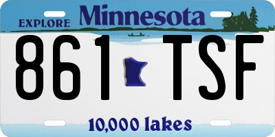 MN license plate 861TSF