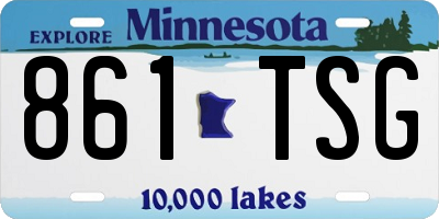 MN license plate 861TSG