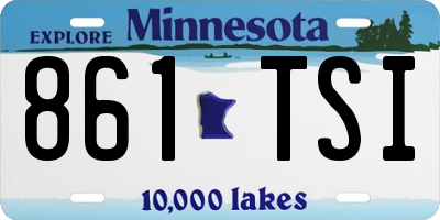MN license plate 861TSI