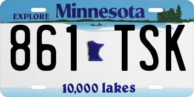 MN license plate 861TSK