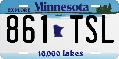 MN license plate 861TSL