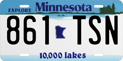 MN license plate 861TSN