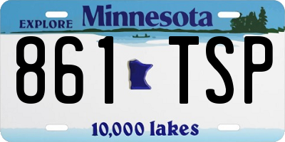 MN license plate 861TSP