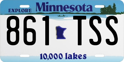 MN license plate 861TSS