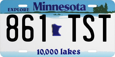MN license plate 861TST