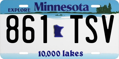 MN license plate 861TSV
