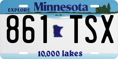 MN license plate 861TSX