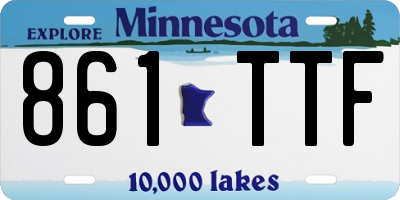 MN license plate 861TTF