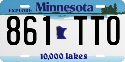MN license plate 861TTO